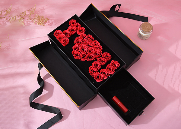 天使玫瑰花口红包装盒