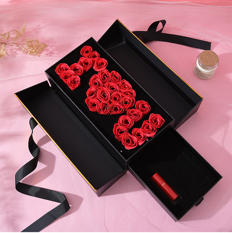 天使玫瑰花口红包装盒(图1)