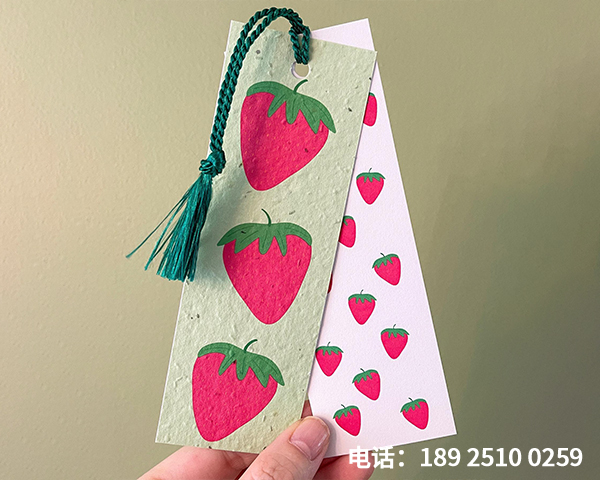 定制草莓种子的种子纸吊牌